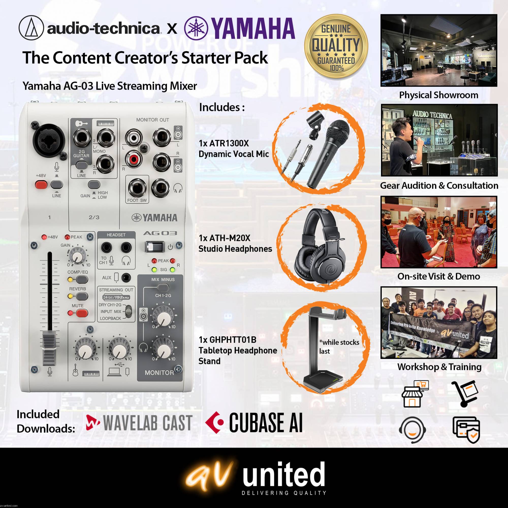 DJ機材 YAMAHA AG03 MK2 + audio-technica AT2020 Amazon.com: Yamaha AG03MK2 White 6-Channel Live Streaming